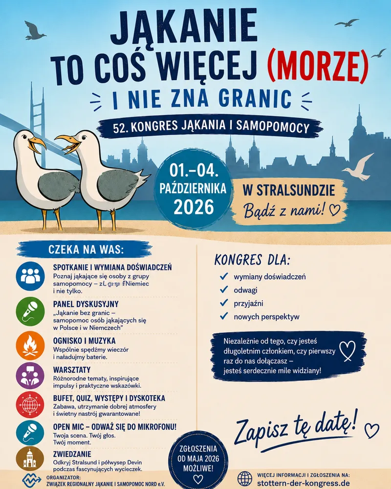 plakat wydarzenia 52. Kongres Jąkahttps://crm.fiks.org.pl/uploads/media/2026-05/aced1aa2-6ad5-4dce-b690-221ee7adaf50-800w.webpnia i Samopomocy